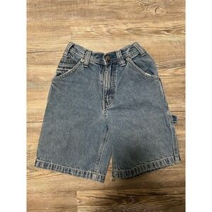 Vintage Route 66 Boys Denim Cargo Shorts Size 6 Loose Fit Skate Farm Outdoor
